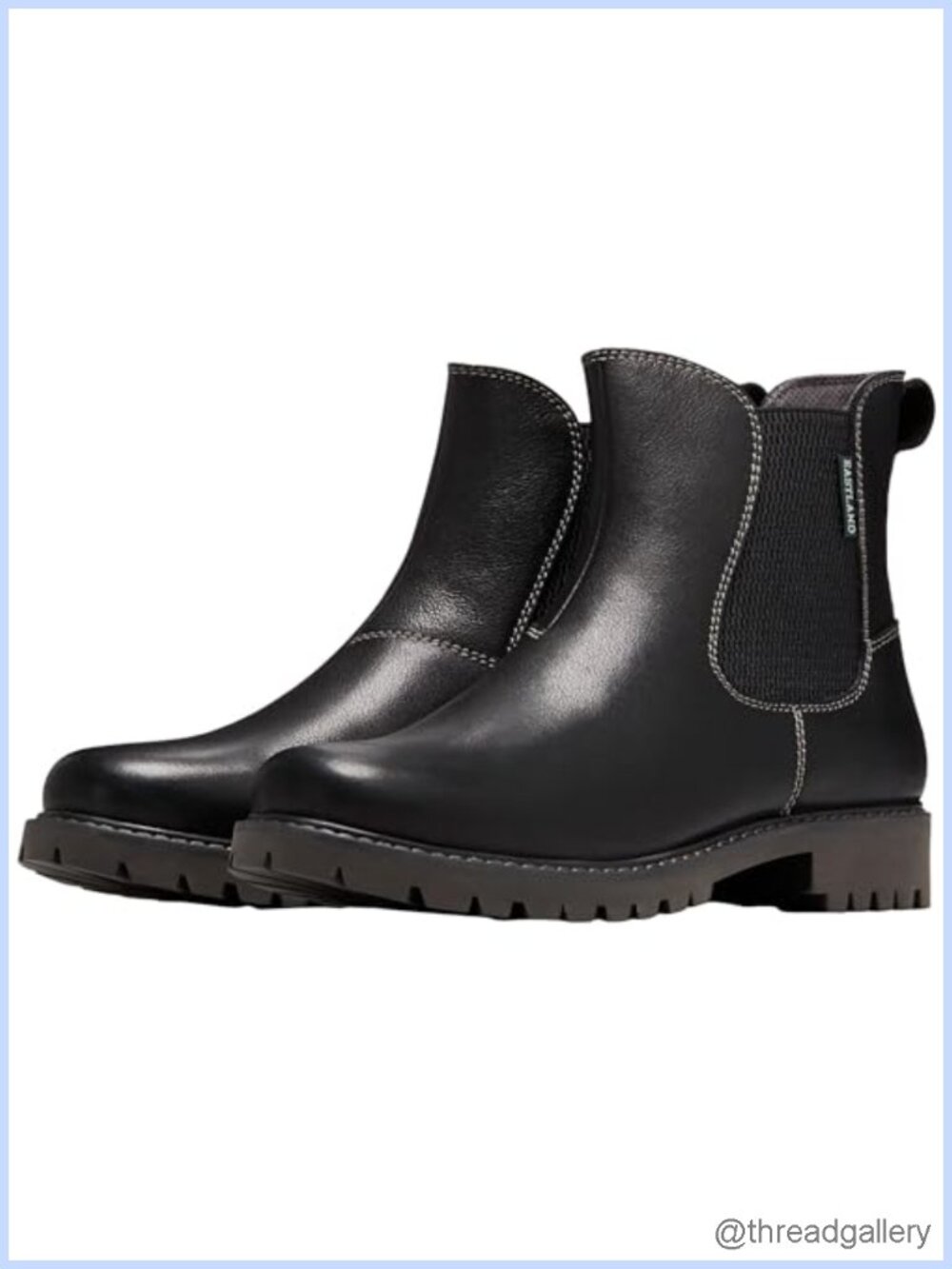 Leather Chelsea Ankle Boots Memory Foam Cushioned Pull-On